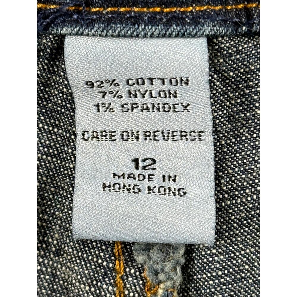 NYC women jean straigh legs Sz 12 Dark Wash - Picture 5 of 9